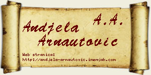 Anđela Arnautović vizit kartica